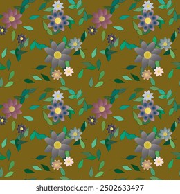 Fondo floral, patrón de pétalos, hoja sin fisuras, diseño de Vector, Vector abstracto, patrón floral sin fisuras, Vector de hojas, patrón de hojas, ramo de flores, verano de fondo, fondo de hojas