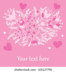 flower background in pink colors