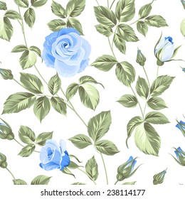 Flower background of red fashion rose for your seamless pattern. Vector illustration.