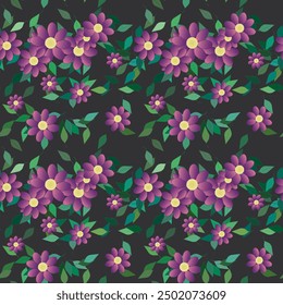 Fondo de flores, patrón floral sin fisuras, Vector de flores, fondo de pétalos, Vector abstracto, fondos de la naturaleza, patrón de Vector, diseño floral, Vector de hojas, patrón de flores