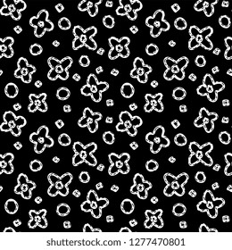 Flower background. Seamless pattern.Vector.