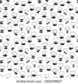 Flower background. Seamless pattern.Vector.