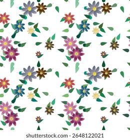 Flower background, seamless texture, pattern flowers, vector art, floral vector, seamless pattern, petals pattern, leaf silhouette, ornaments vector, floral design, pattern vector