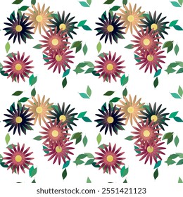 Fundo da flor, vetor sem emenda, fundo sem emenda, vetor padrão, design de fundo, padrão sem emenda floral, fundos da natureza, design de vetor, padrões de flores, ornamentos vetor