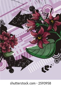 Flower Background Series. Check my portfolio for much more of this series as well as many more similar and other great vector items.