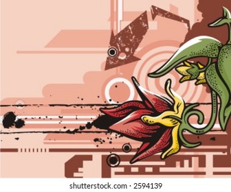 Flower Background Series. Check my portfolio for much more of this series as well as many more similar and other great vector items.