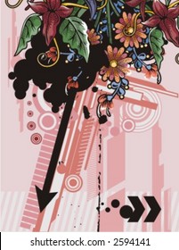 Flower Background Series. Check my portfolio for much more of this series as well as many more similar and other great vector items.
