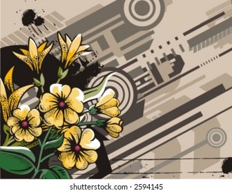 Flower Background Series. Check my portfolio for much more of this series as well as many more similar and other great vector items.