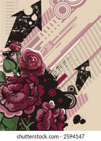 Serie de fondo de flores. Revisa mi portafolio para más de esta serie así como muchos otros artículos de vector similares y otros grandes.