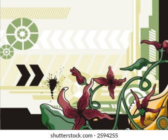 Flower Background Series. Check my portfolio for much more of this series as well as many more similar and other great vector items.