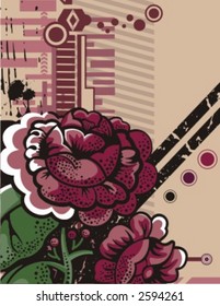 Flower Background Series. Check my portfolio for much more of this series as well as many more similar and other great vector items.