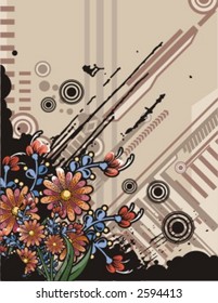 Flower Background Series. Check my portfolio for much more of this series as well as many more similar and other great vector items.