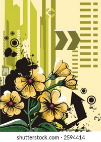 Flower Background Series. Check my portfolio for much more of this series as well as many more similar and other great vector items.
