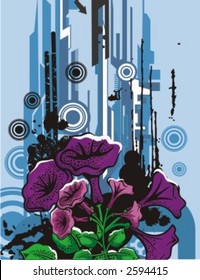 Flower Background Series. Check my portfolio for much more of this series as well as many more similar and other great vector items.