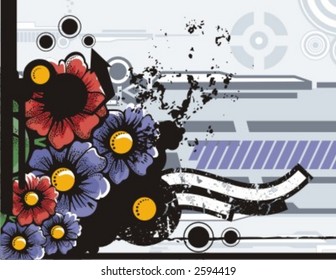 Flower Background Series. Check my portfolio for much more of this series as well as many more similar and other great vector items.