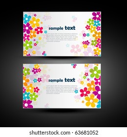 flower  background set of two