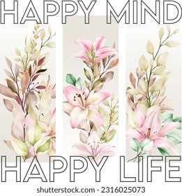 Flower background with slogan print design