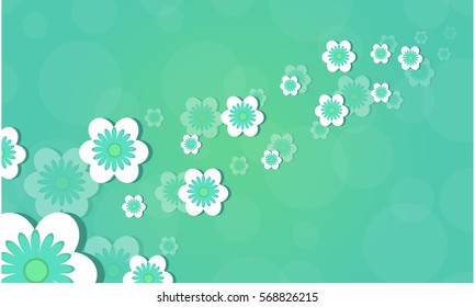 Flower background for spring theme vector illustration