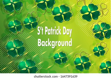 FLOWER BACKGROUND ST PATRICK DAY CONCEPT