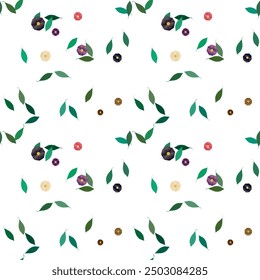 Fondo de flores, verano de fondo, fondo sin fisuras, fondo de Vector, acuarela de flores, patrón ornamental, patrón de Vector, Vector de hojas, patrón de flores, forma de hoja