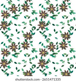 Fundo da flor, fundo verão, flores vetoriais, padrão floral sem emenda, vetor abstrato, natureza fundos, pétalas padrão, padrão flores, projeto floral, folhas vetor