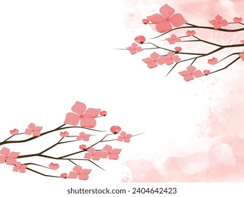 Flower background template retro modern