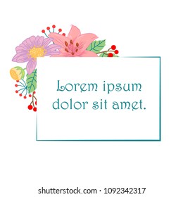 flower background template text