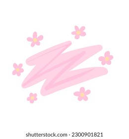 flower background for text, botanical pink background. Vector Illustration for printing, backgrounds and packaging. Image can be used for greeting cards and posters. Isolated on white background.