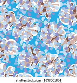 flower background for textiles vector and small flowers