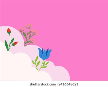 Flower Background Valentines Day Illustration