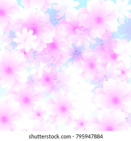 Flower background vector.