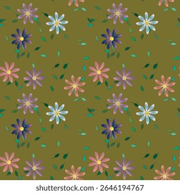 Fundo da flor, vetor abstrato, design floral, flores primavera, ornamento vetor, folha sem emenda, flores vetoriais, padrões de flores, padrão de folha, fundo verão, pétalas fundo