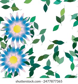 Fondo de la flor, abstracto del Vector, Vector de la hoja, patrones sin fisuras, fondos de la naturaleza, hojas aisladas, forma de la hoja, acuarela de las flores, patrón de pétalos, verano del fondo, patrón ornamental