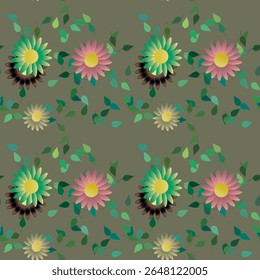 Flower background, vector art, backgrounds nature, seamless pattern, vector shapes, leaf background, seamless background, vector pattern, floral design, flowers vectors, leaf shape
