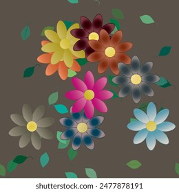 Fondo de la flor, fondos de Vector, patrón ornamental, silueta de la hoja, Vector sin costuras, fondos de la naturaleza, hojas aisladas, patrón floral, diseño floral, forma de la hoja, fondo abstracto