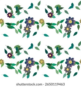 Flower background, background vector, ornament pattern, seamless patterns, seamless background, floral patterns, seamless vector, flower pattern, flower vector, leafs isolated