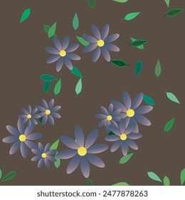 Fondo de la flor, patrón de Vector, naturaleza de fondos, fondo sin costuras, patrón de hojas, diseño de fondo, flores aisladas, fondo de pétalos, Fondo de pantalla sin costuras, Vector floral