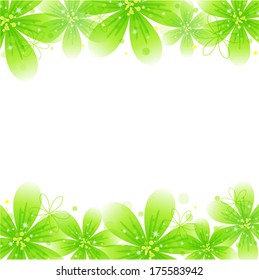 flower background vector summer nature decorative frame element decor design 