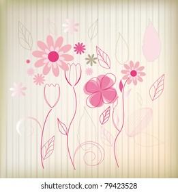 Flower background (vector version eps 10).
