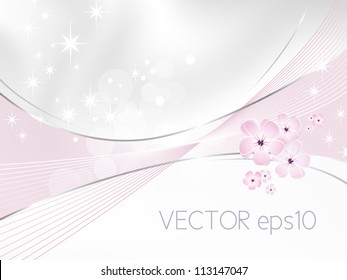 Flower background - white and pink floral design