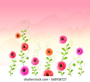 Flower Background_flower vine