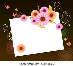 Flower Background_Flowers and Letters