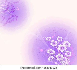 Flower Background_Purple flower vine