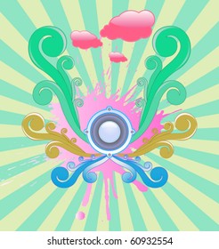 Flower Backgrounds with blot