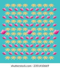 Vector de impresión de fondo de flores colorido.