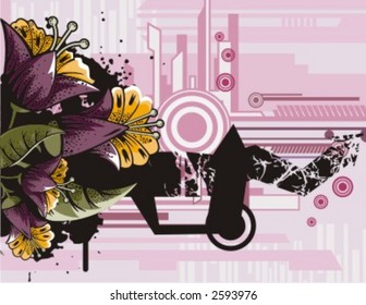 Flower Backgrounds Series. Check my portfolio for much more of this series as well as many more similar and other great vector items.