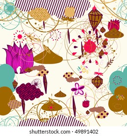 flower background(Seamless Pattern)