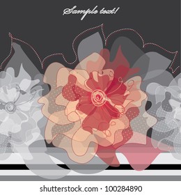 Flower backgrounds.Graphic decor symbol.
