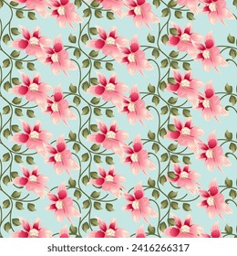 flower bail seamless repeating design for background, wallpaper and gift rapping papper