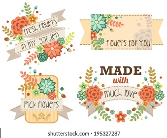 Flower Banner Collection Set